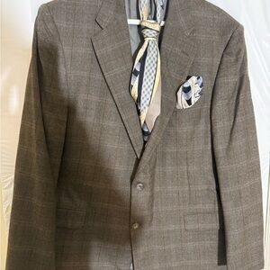 Hickey Freeman Men's Brown Blazer